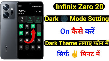 infinix zero 20 dark mode setting on kaise kare | how to on dark theme setting infinix zero 20