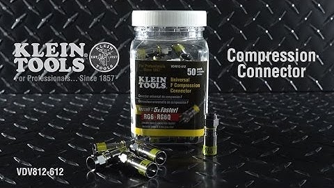 Universal F Compression Connector - RG6/6Q (50-Pack)