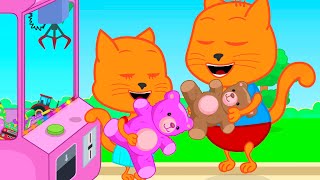 Cats Family in English - Won plush toys Cartoon for Kids