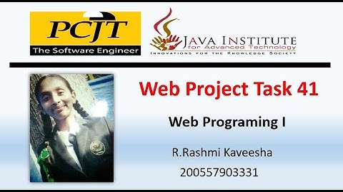 Java Institute || Web Programming 1 || eShop Project Task 41