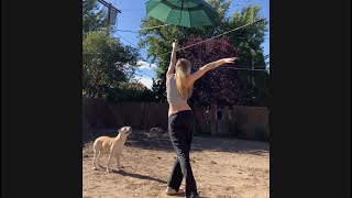NOW THIS IS HOW YOU MODEL DOGWALKERS UMBRELLA 