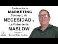 Concepto de NECESIDAD y la PIRÁMIDE DE MASLOW