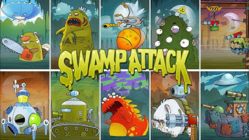 NEW BOSS-Warship!!! Swamp Attack All BOSS #swampattack