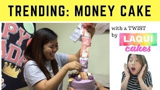 Easy do-it-yourself money cake. you can design your own cake or buy a
ready made and follow this step by guide in how to make as shown...