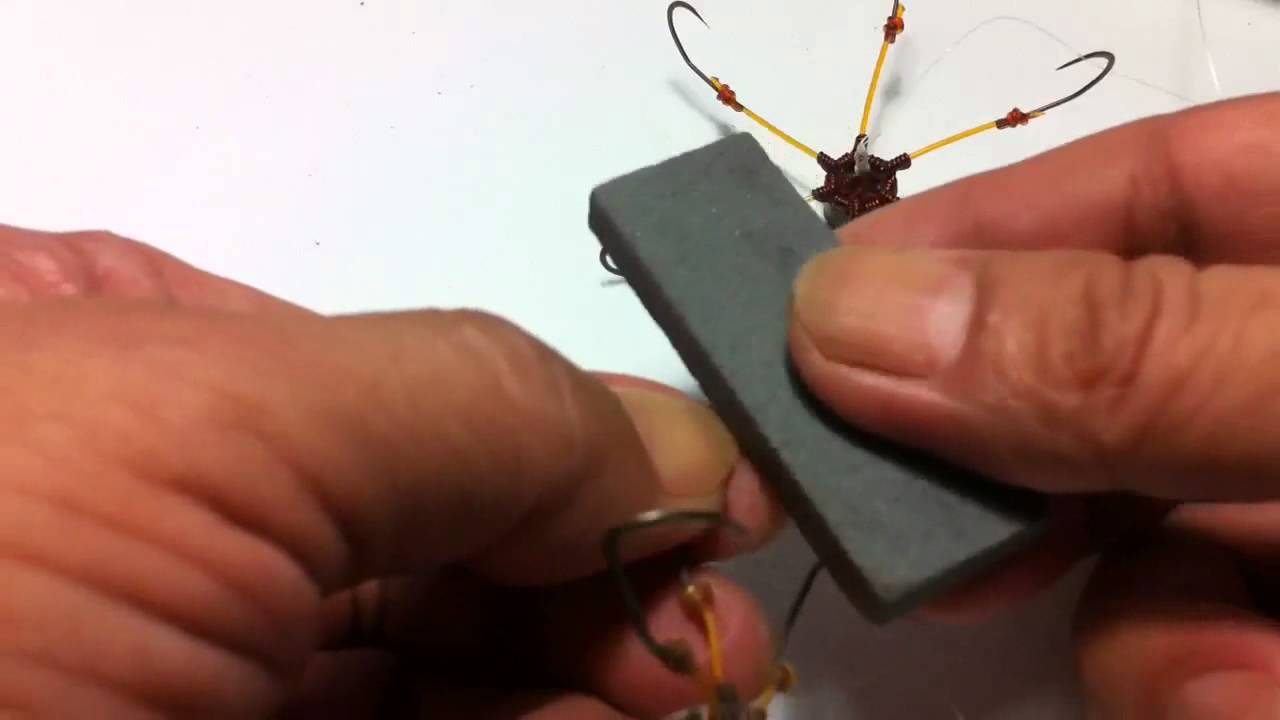 Fishing How to Sharpening fish hooks (1) Mài lại bộ lưỡi đĩa lục