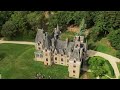 Ref:Ls8C7C66Wyc Drone video of ch�teau du brossay in renac, ille-et-vilaine, brittany (bretagne), france