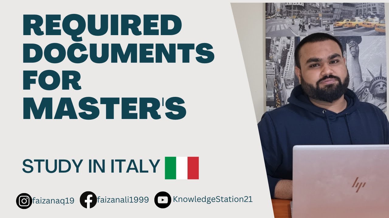 Required Documents for Master's | Italy Study Visa