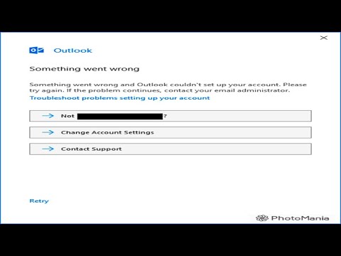 Something went wrong and outlook couldn`t set up your account. Please try again