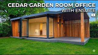 Cedar garden room office with ensuite. full build timelapse.