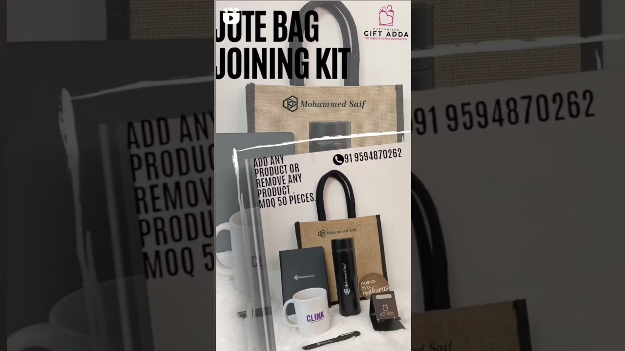 Unboxing and Review: Jute Bag Joining Kit : Pen, Bottle, Diary, Coaster, Phone Stand | Eco-Friendly