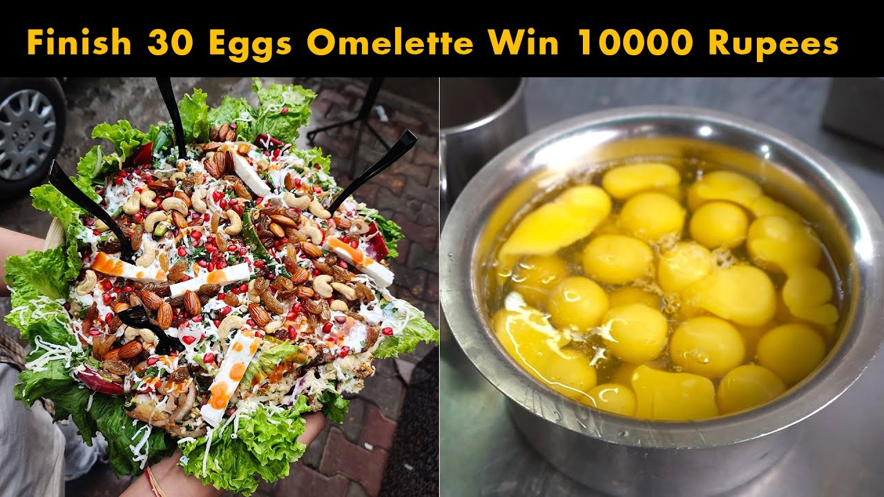 Finish 30 Eggs Omelette & Win 10000 Rupees l Rajeev Bhai Ka Mashoor Omelette l Delhi Street Food | INDIA EAT MANIA