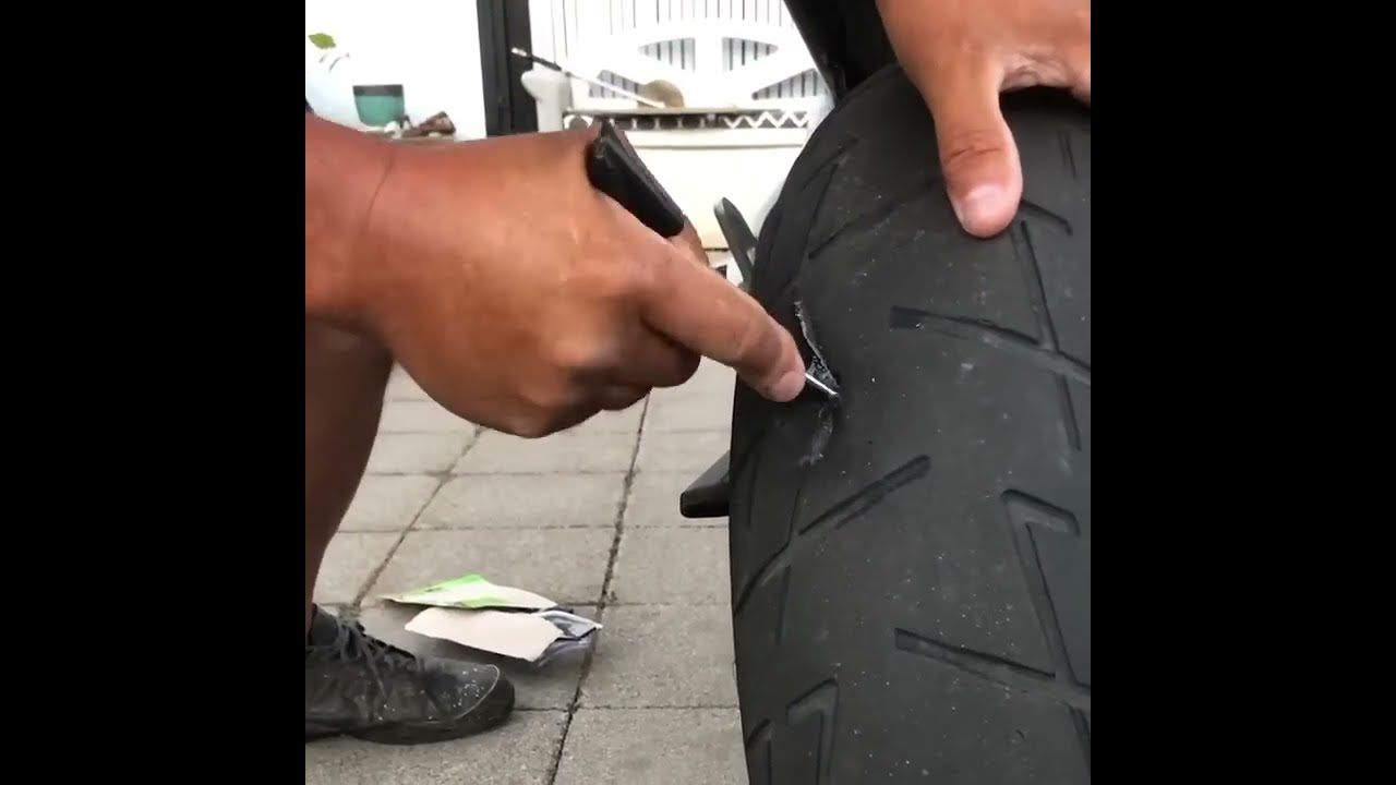 Tire Plug Motorcycle Flat Repair Tireplug Viralvideo Tirerepairtools