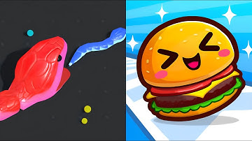 Snake Clash vs Food Run - All Levels ASMR Gameplay (ios Android) 🎮