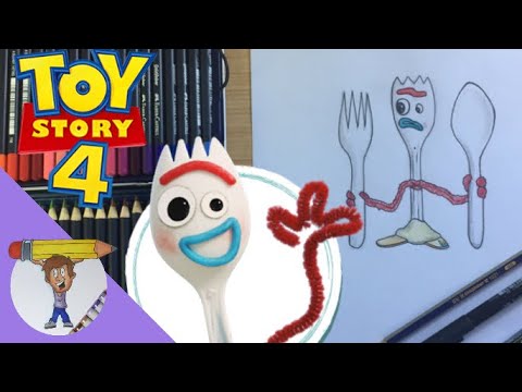 drawing forky from toy story 4  youtube