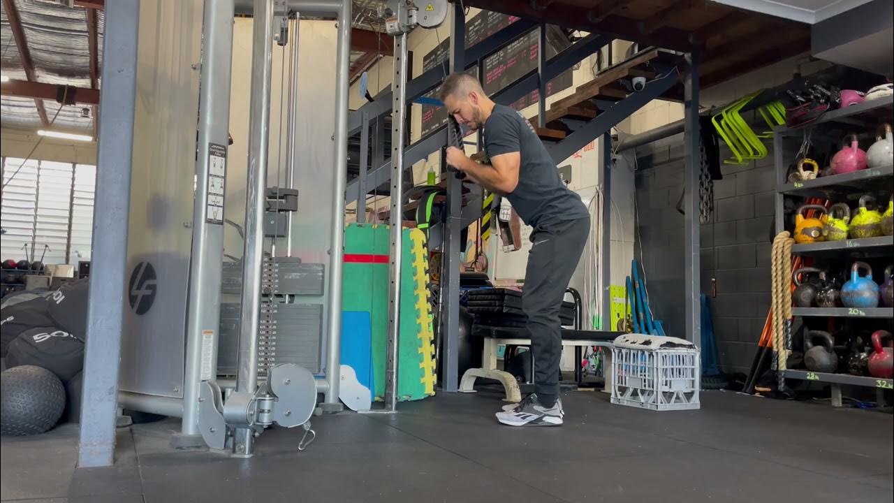 Standing Cable Triceps Pushdowns with Rope YouTube