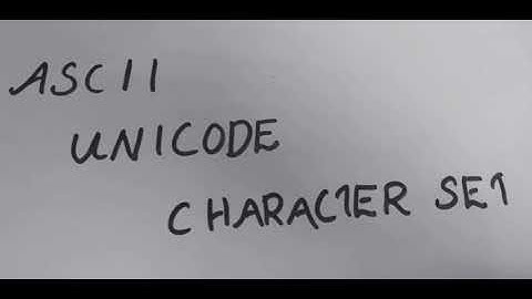 ASCII,UNICODE AND CHARACTER SET IN JAVA |ICSE COMPUTER 10