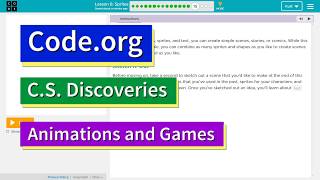 Famous Sprites Lesson 6.15 Code.org Tutorial with Answers - Unit 3 Animation and Games CS Discoveries Profile