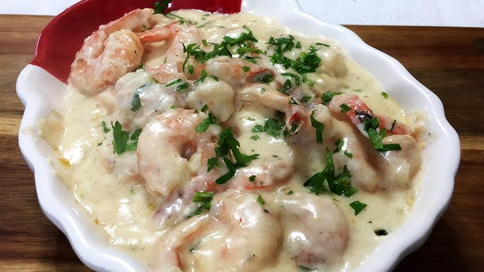 Langostinos Cremosos Con Ajo Y Parmesano Creamy Prawns With Garlic And Parmesan Youtube