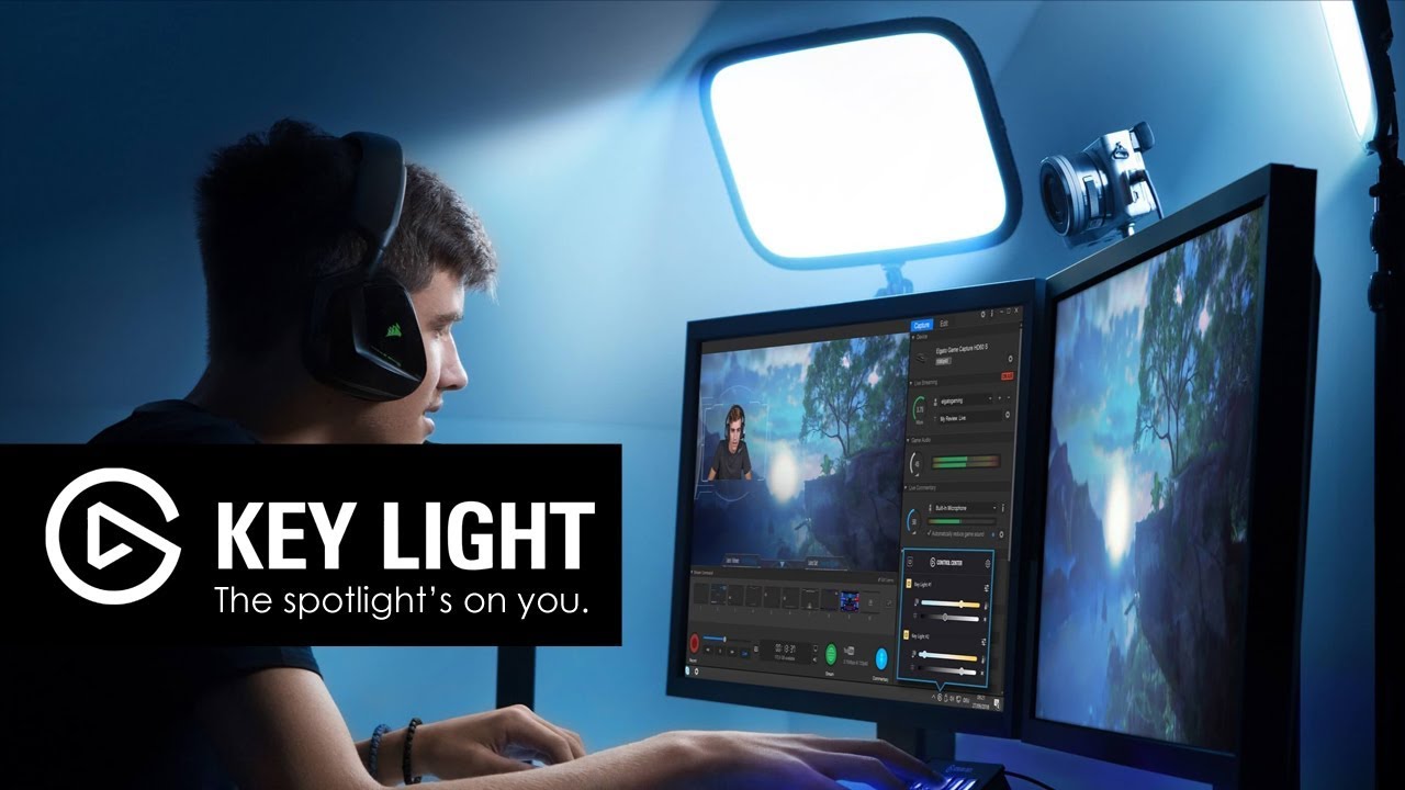 Professional Studio LED Panel with 2500 Lumens Elgato Key Light YouTube