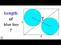 Distance between Centers of Two Circles in a Rectangle | Advanced math problems | Mathematics