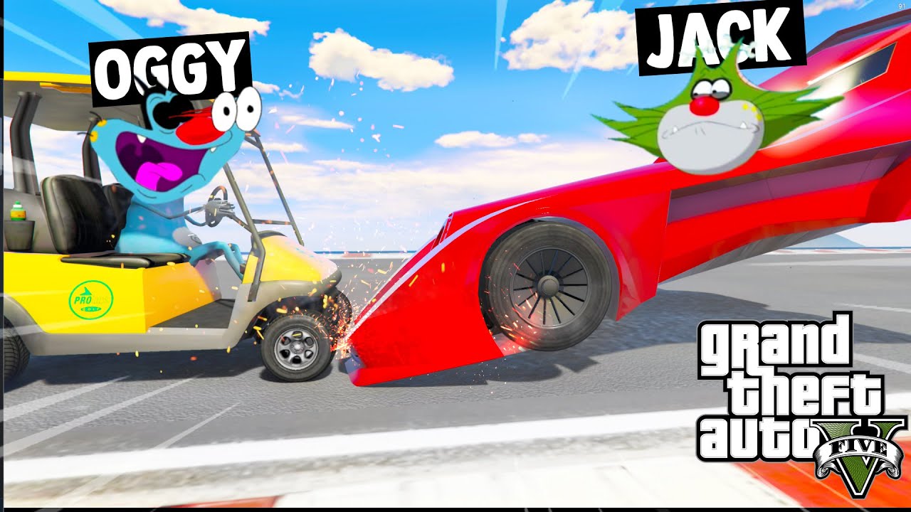 OGGY RUNNING TO WIN FROM JACK AND PINKA 🤣🤣 In DEADLY DEADLINE Challenge😱! GTA5