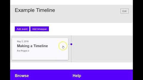 Creating and Editing a Timeline in Timetoast