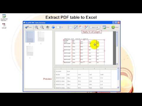 VeryPDF PDF Table Extractor