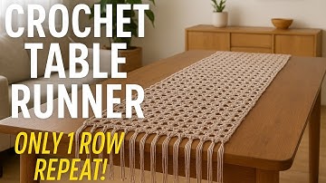 Hoe haak je een tafelkleed | Eenvoudig haakpatroon met 1 rij herhalingen voor beginners 🧶✨