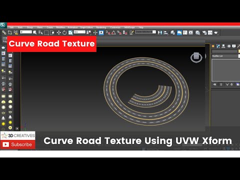 Apply Curve Road Texture In 3ds Max Using UVW Xform