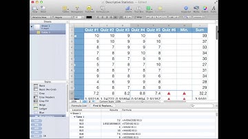 Numbers: deleting columns