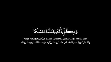 تلاوة مؤثرة للقارئ ياسر الدوسري | كروما شاشة سوداء قران كريم | سورة الحج