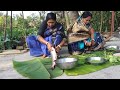 Full Bengali Village Style Recipe / Fish Light Jhol and Palong Sak Recipe