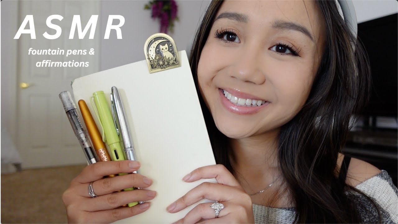 [ASMR] writing affirmations for you ♡ whispers, writing sounds, tapping