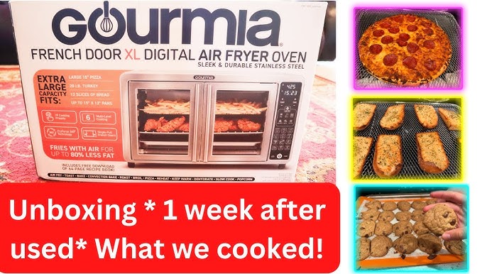 Meet the Gourmia XL 12-Slice Digital Air Fryer Oven with 19 Presets &  Single-Pull French Doors 