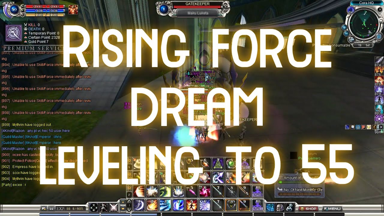Rising Force Dream is at Level 55 Cap!