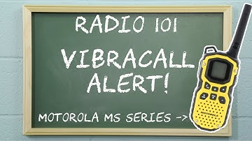 How To Set VibraCall on Motorola Talkabout Two Way Radios | Radio 101