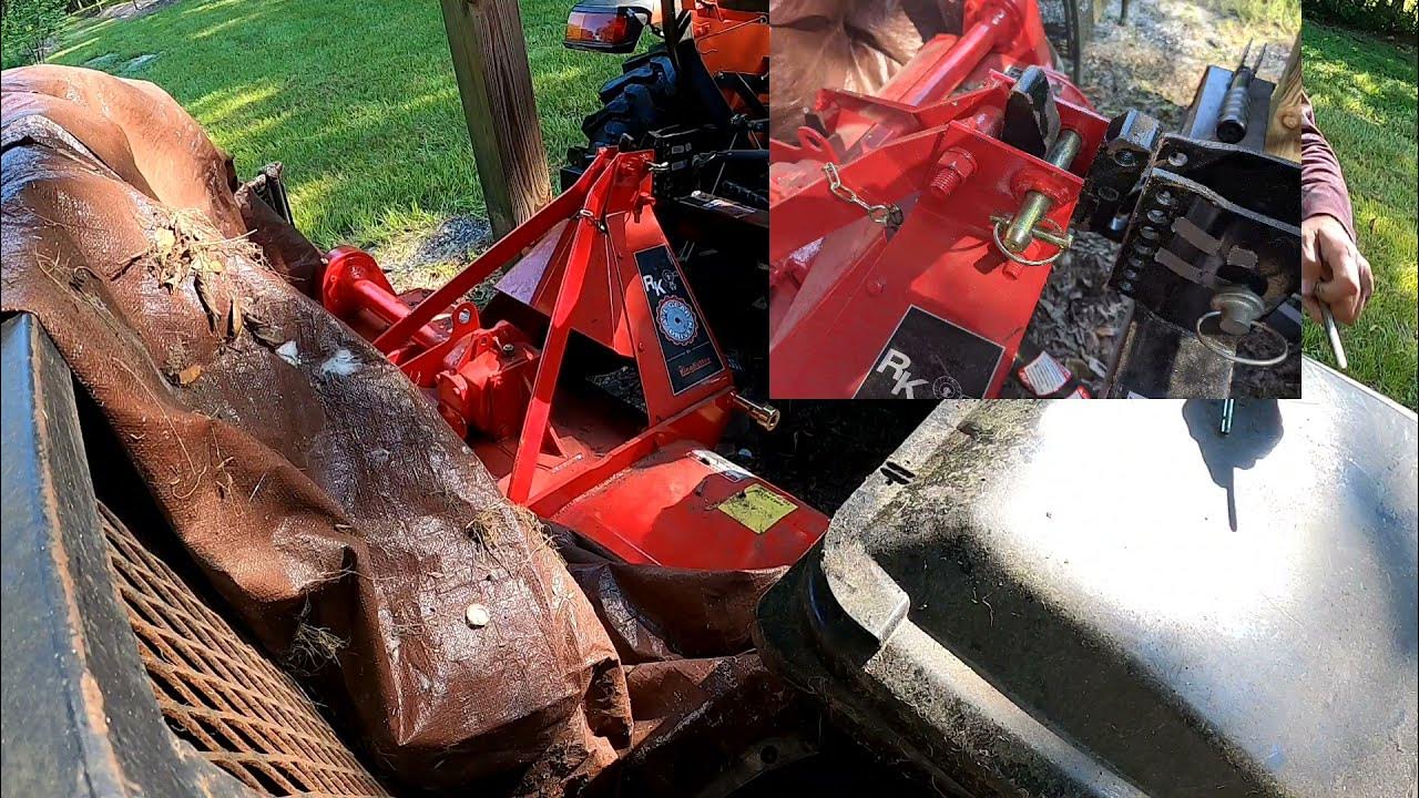 How to hook up 5ft King Kutter tiller to Kubota L2501 w/quick hitch