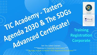 TIC Academy Tasters - SDG Advanced Certificate