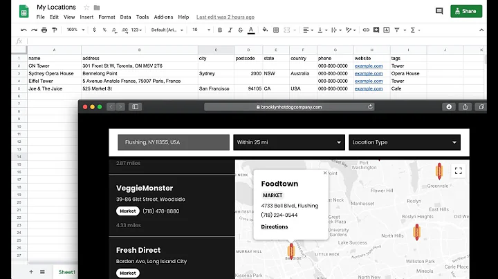 Sync Google Sheets to Create a Powerful Store Locator