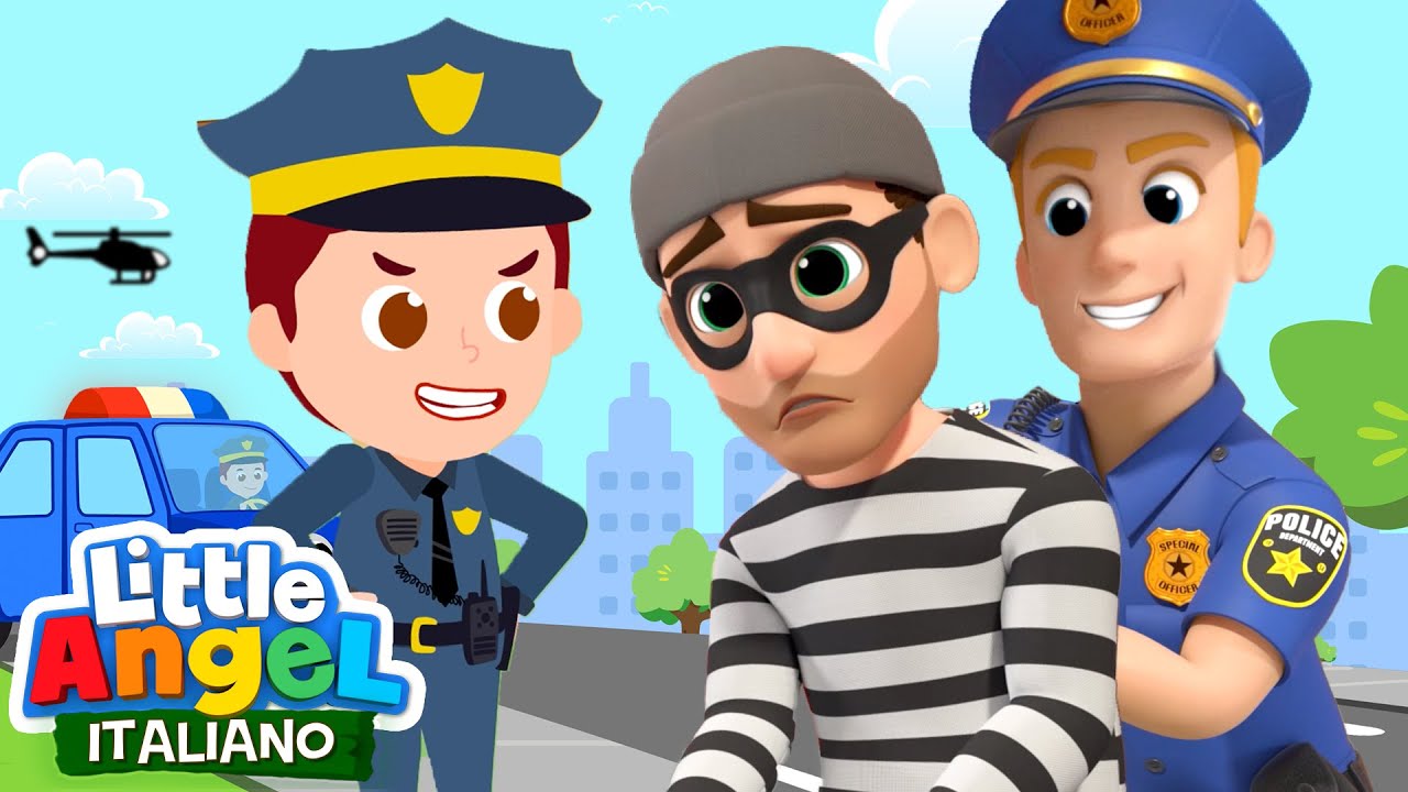 Gianni Acchiappa un Ladro 😨👏🏻🥇 Cartoni Animati & Canzoni Bambini | Little Angel Italiano