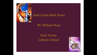 Sixth Grade Math Chapter 9 Lesson 9 Notes