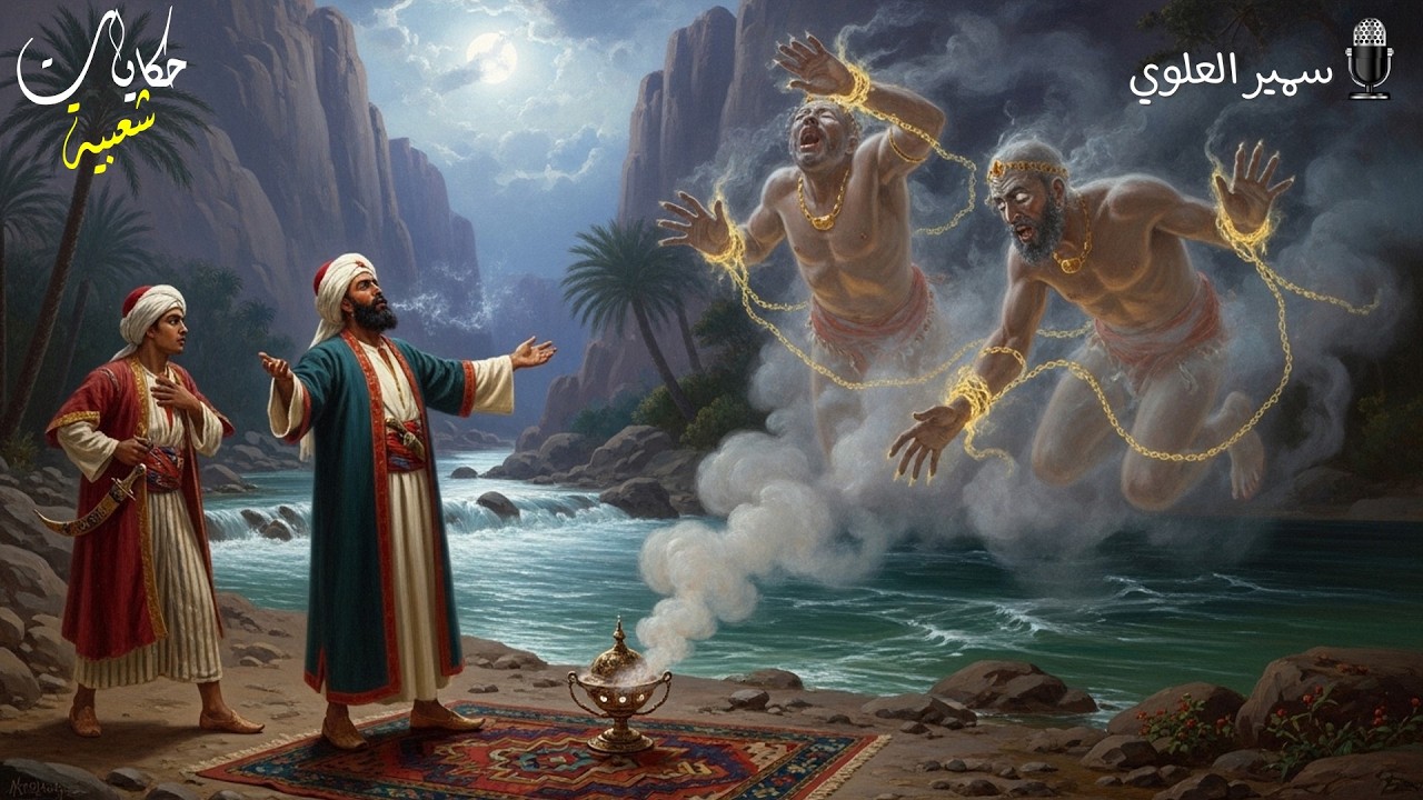 قصة يوسف الصياد و كنز بحيرة قارون [ المارد، الخاتم، وغدر الأقرباء: قصة تأخذك لعالم ألف ليلة وليلة].