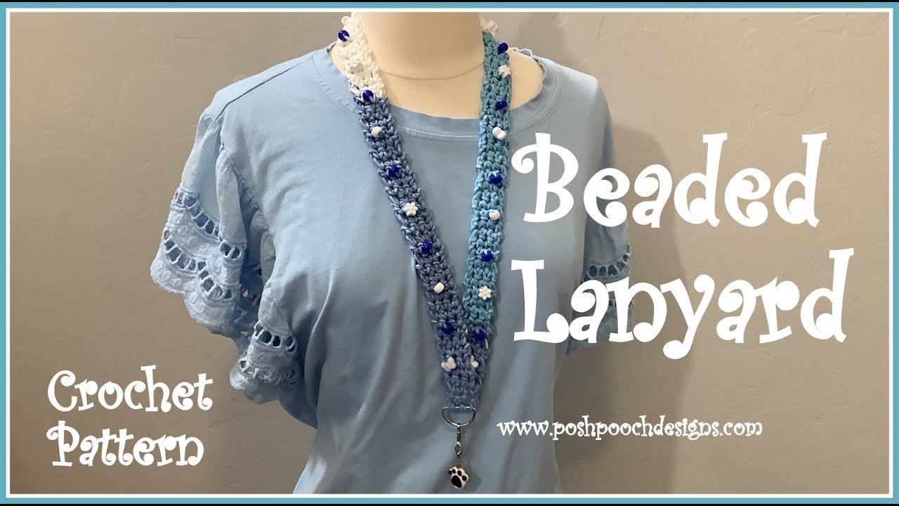 How To Make The Beaded Lanyard Crochet Pattern #crochet #beaded #lanyard #crochetvideo