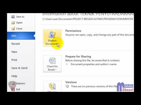Cara Melindungi File Microsoft Word Dengan Password / Kata Sandi