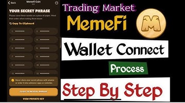 How To Create Memefi Coin Wallet Account | How To Create Wallet In MemeFi | Trading Market