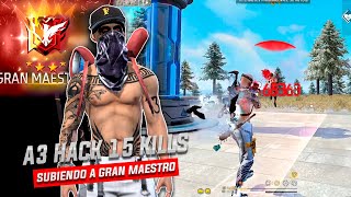 A3 HACK DESTRUYE 4 SQUADS x15 KILLS PARA SUBIR AL GRAN RANGO LEGENDARIO en FREE FIRE MAX