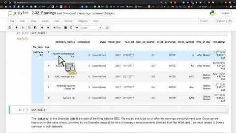 Earnings Data example | Financial Feature Engineering Course