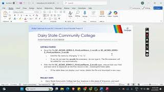 Access 365 | Module 3: End of Module Project 2 Dairy State Community College #shellycashman