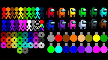 Stickman + Among Us + Rings + Bomb RTTB Run Race ASRM in Algodoo