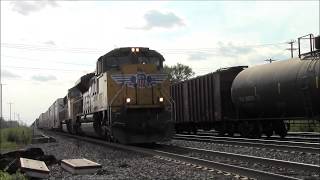 UP 8569 on CSX Q090 salad shooter @ Depew, NY